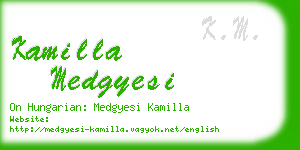 kamilla medgyesi business card